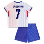 Günstige Fußballtrikots Frankreich Griezmann 7 Kinder Auswärtstrikot EURO 2024 Kurzarm